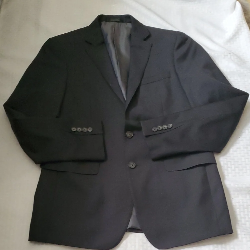 Calvin Klein Charcoal Black Grey 2 Piece Suit - Picture 14 of 17